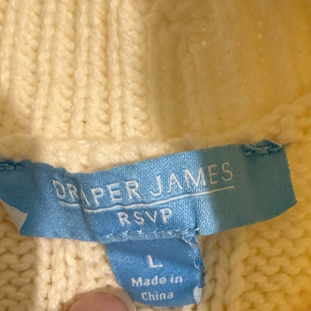 Draper James Cream Knitted Ruffle Sweater NWT - Picture 6 of 9